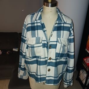 Cropped fall pea coat